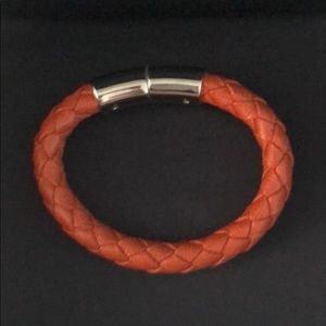 Prada orange woven bracelet size small